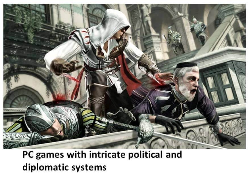 PC games with intricate political and diplomatic systems